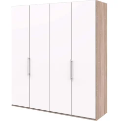 Wohnen Kleiderschränke<Moderner Falttürenschrank mit Metallgriffen - Vaclyn
