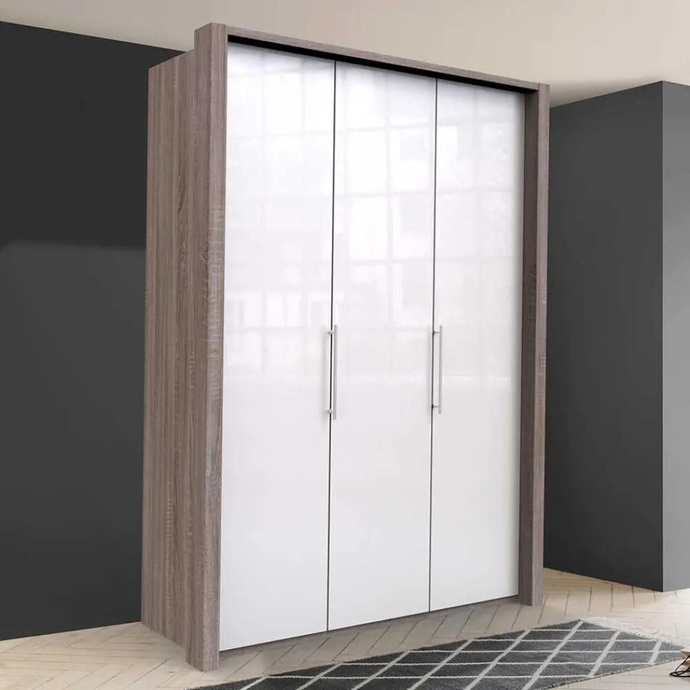 Wohnen Kleiderschränke|Schränke<Moderner Kleiderschrank in Weiß Glas - Empresian