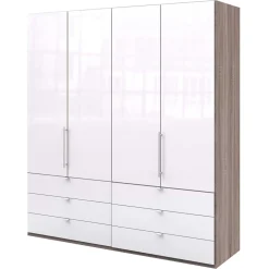 Wohnen Kleiderschränke|Schränke<Moderner Kombi Schlafzimmerschrank 58 cm tief - Empresian