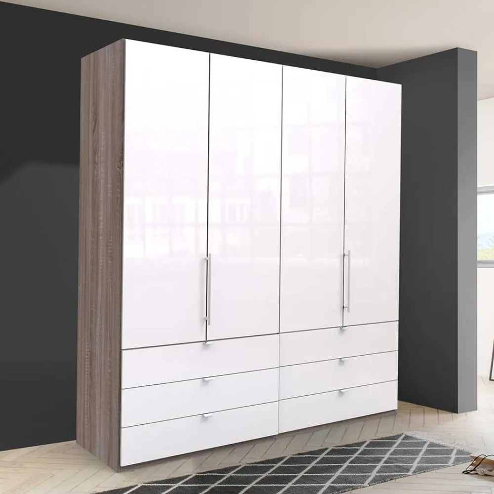 Wohnen Kleiderschränke|Schränke<Moderner Kombi Schlafzimmerschrank 58 cm tief - Empresian