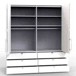 Wohnen Kleiderschränke|Schränke<Moderner Kombi Schlafzimmerschrank 58 cm tief - Empresian