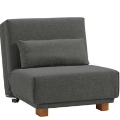 Wohnen Sofas<Moderner Schlafsessel in Dunkelgrau & Eiche - Amare