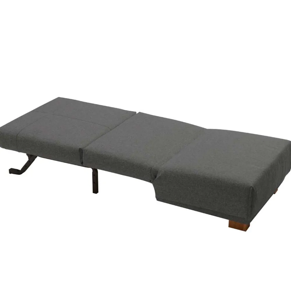 Wohnen Sofas<Moderner Schlafsessel in Dunkelgrau & Eiche - Amare
