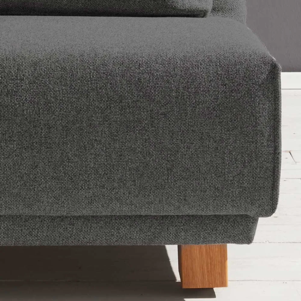 Wohnen Sofas<Moderner Schlafsessel in Dunkelgrau & Eiche - Amare
