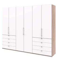 Wohnen Schränke<Moderner Schlafzimmerschrank in Weiß & Eiche sägerau - Vaclyn