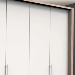 Wohnen Schränke<Moderner Schlafzimmerschrank in Weiß & Eiche sägerau - Vaclyn
