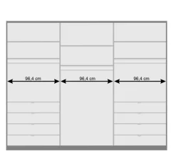 Wohnen Schränke<Moderner Schlafzimmerschrank in Weiß & Eiche sägerau - Vaclyn