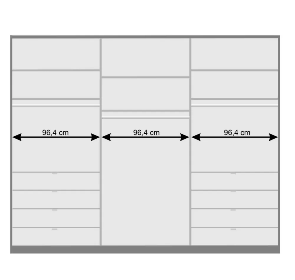 Wohnen Schränke<Moderner Schlafzimmerschrank in Weiß & Eiche sägerau - Vaclyn