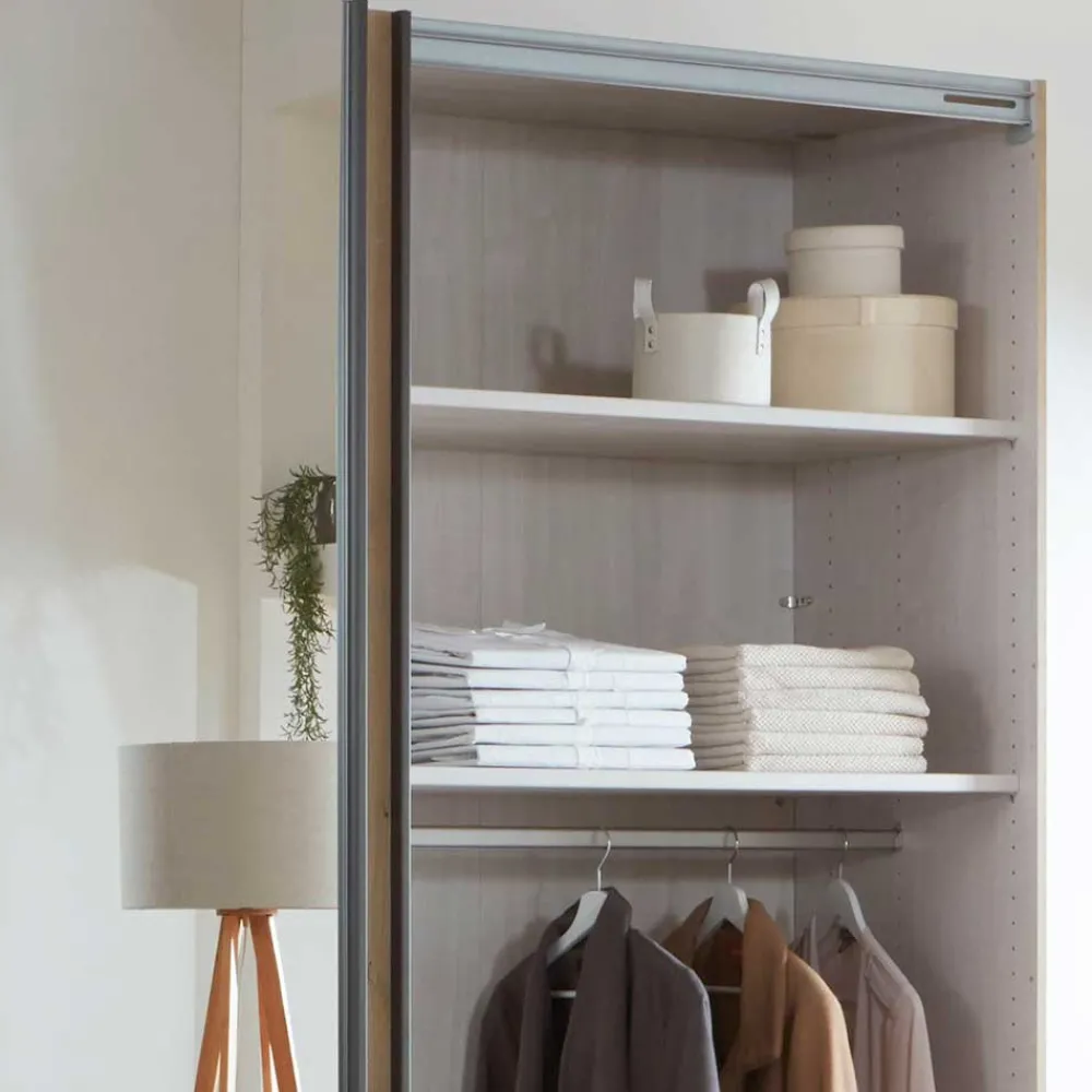 Wohnen Kleiderschränke<Moderner Schwebetürenschrank mit Spiegel - Ulapos