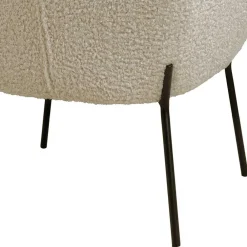 Wohnen Sessel<Moderner Sessel aus Webplüsch in Beige - Tessera