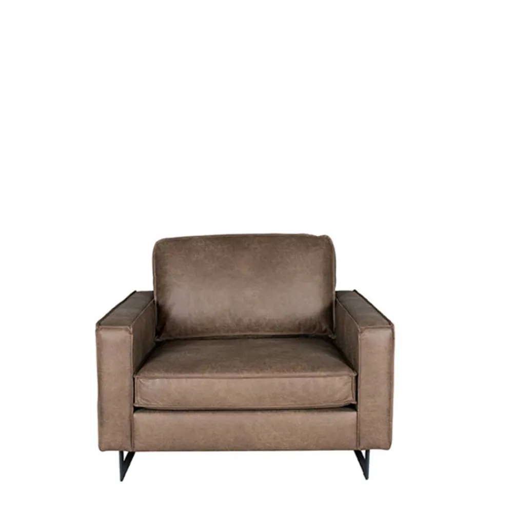 Wohnen Sessel<Moderner Sessel in Taupe Recyclingleder - Endik