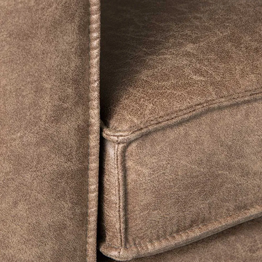 Wohnen Sessel<Moderner Sessel in Taupe Recyclingleder - Endik