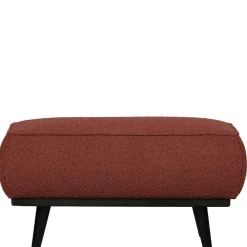 Wohnen Hocker<Moderner Stoffhocker Boucle in Rotbraun - Anizia