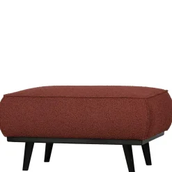 Wohnen Hocker<Moderner Stoffhocker Boucle in Rotbraun - Anizia