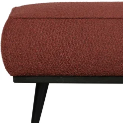 Wohnen Hocker<Moderner Stoffhocker Boucle in Rotbraun - Anizia