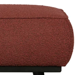 Wohnen Hocker<Moderner Stoffhocker Boucle in Rotbraun - Anizia