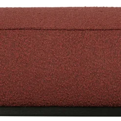 Wohnen Hocker<Moderner Stoffhocker Boucle in Rotbraun - Anizia