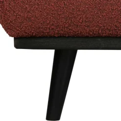 Wohnen Hocker<Moderner Stoffhocker Boucle in Rotbraun - Anizia