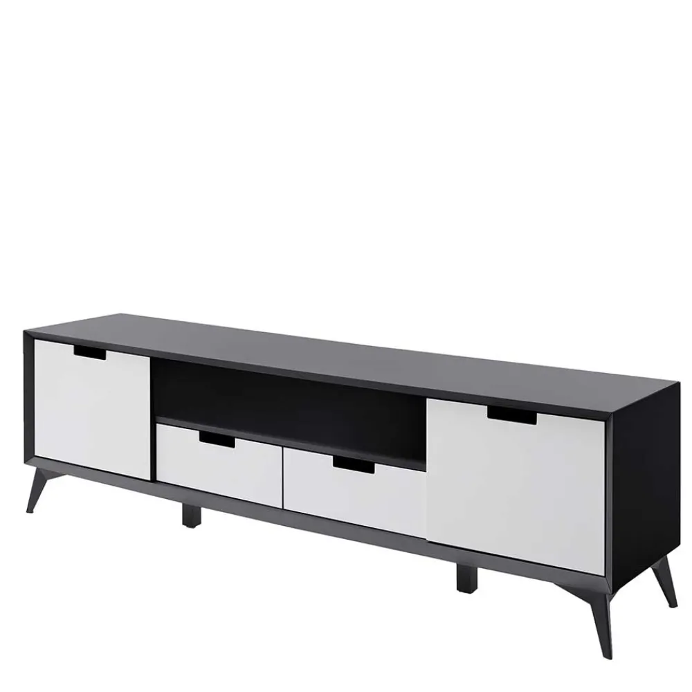 Wohnen Tv & Hifi-Möbel|Lowboards<Moderner TV Unterschrank in Weiß & Grau - Vadids