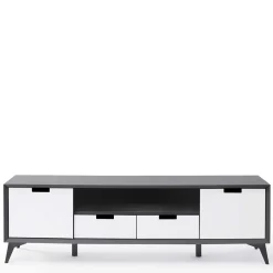 Wohnen Tv & Hifi-Möbel|Lowboards<Moderner TV Unterschrank in Weiß & Grau - Vadids