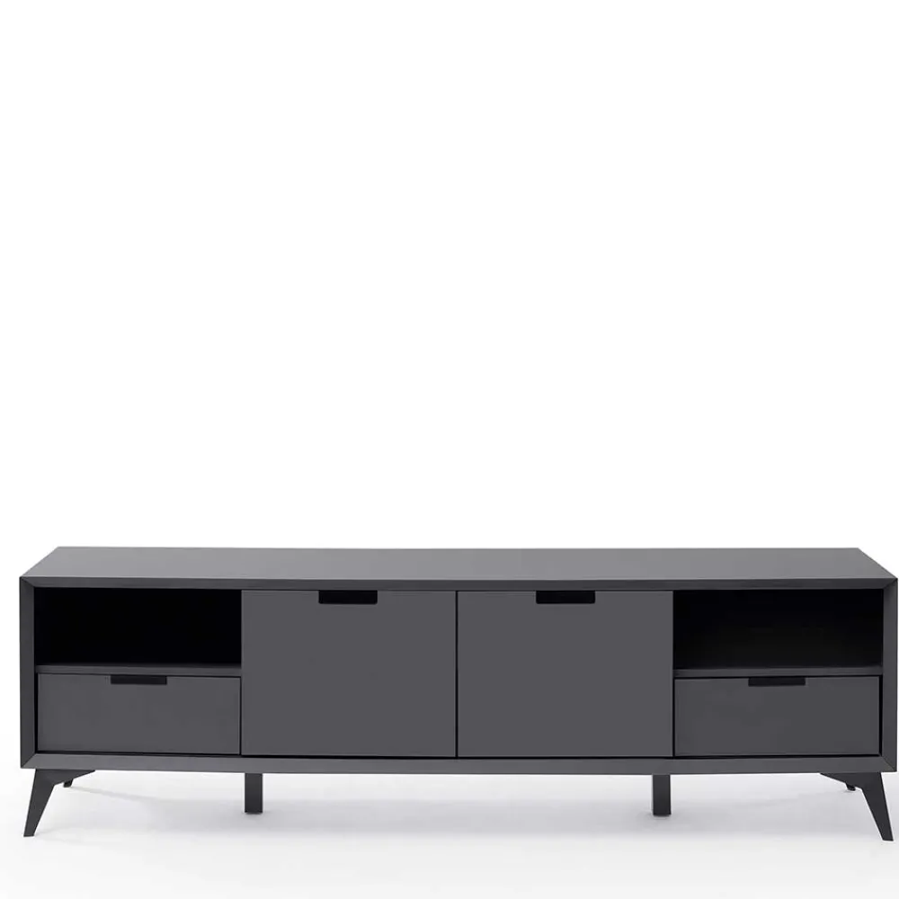 Wohnen Tv & Hifi-Möbel|Lowboards<Moderner TV Unterschrank in Weiß & Grau - Vadids