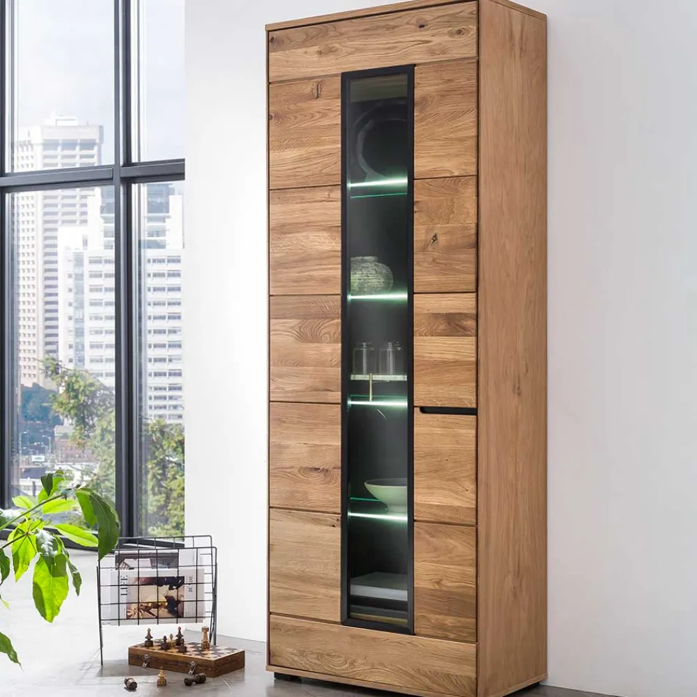 Wohnen Schränke<Moderner Vitrinenschrank 70x196x40 cm - Sennya