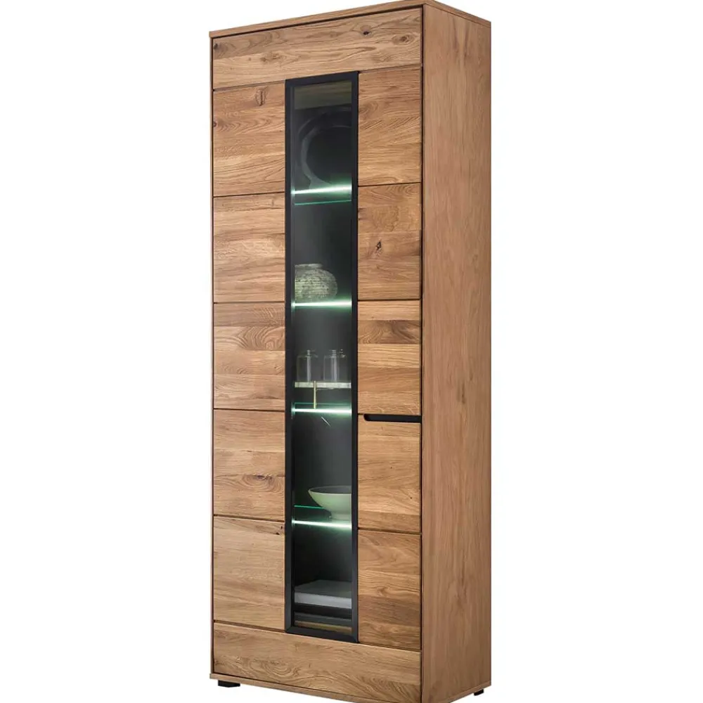 Wohnen Schränke<Moderner Vitrinenschrank 70x196x40 cm - Sennya