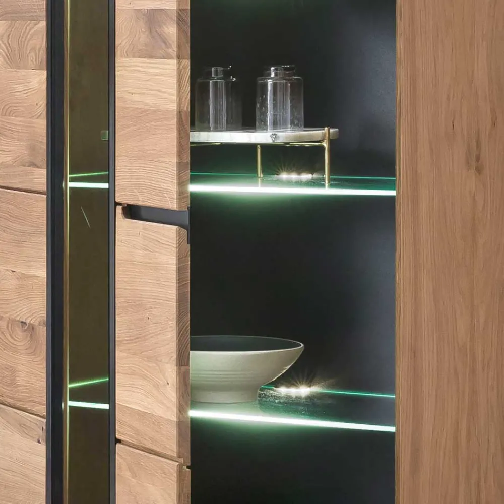 Wohnen Schränke<Moderner Vitrinenschrank 70x196x40 cm - Sennya