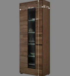 Wohnen Schränke<Moderner Vitrinenschrank 70x196x40 cm - Sennya