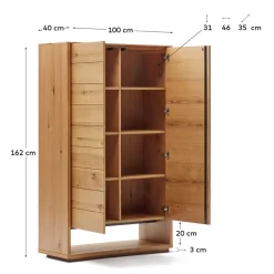 Wohnen Vitrinen<Moderner Wohnzimmerschrank in Eichefarben - Algaro