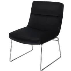Wohnen Sessel<Moderner Wohnzimmrstuhl in Schwarz Samt - Jet