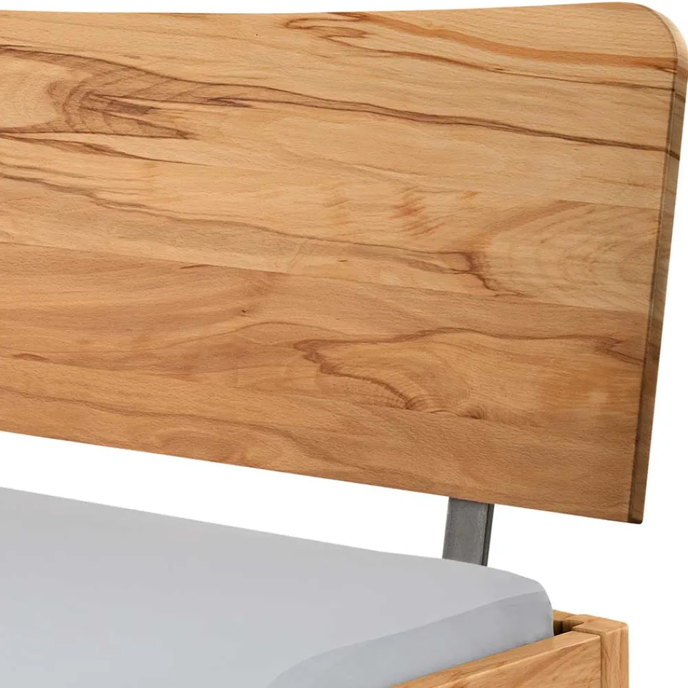 Wohnen Betten<Modernes Bett aus Wildbuche und Metall - Sunil