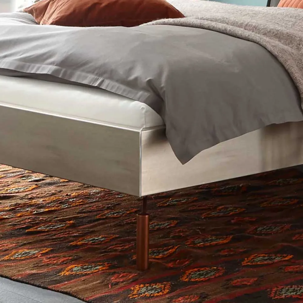 Wohnen Betten<Modernes Bett mit Kunstlederkopfteil - Optica