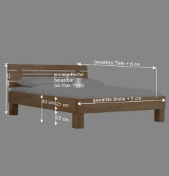 Wohnen Betten<Modernes Buche Holzbett Pinatory mit Kopfteil