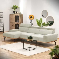 Wohnen Sofas<Modernes Ecksofa in Creme Cordbezug - Caldizza