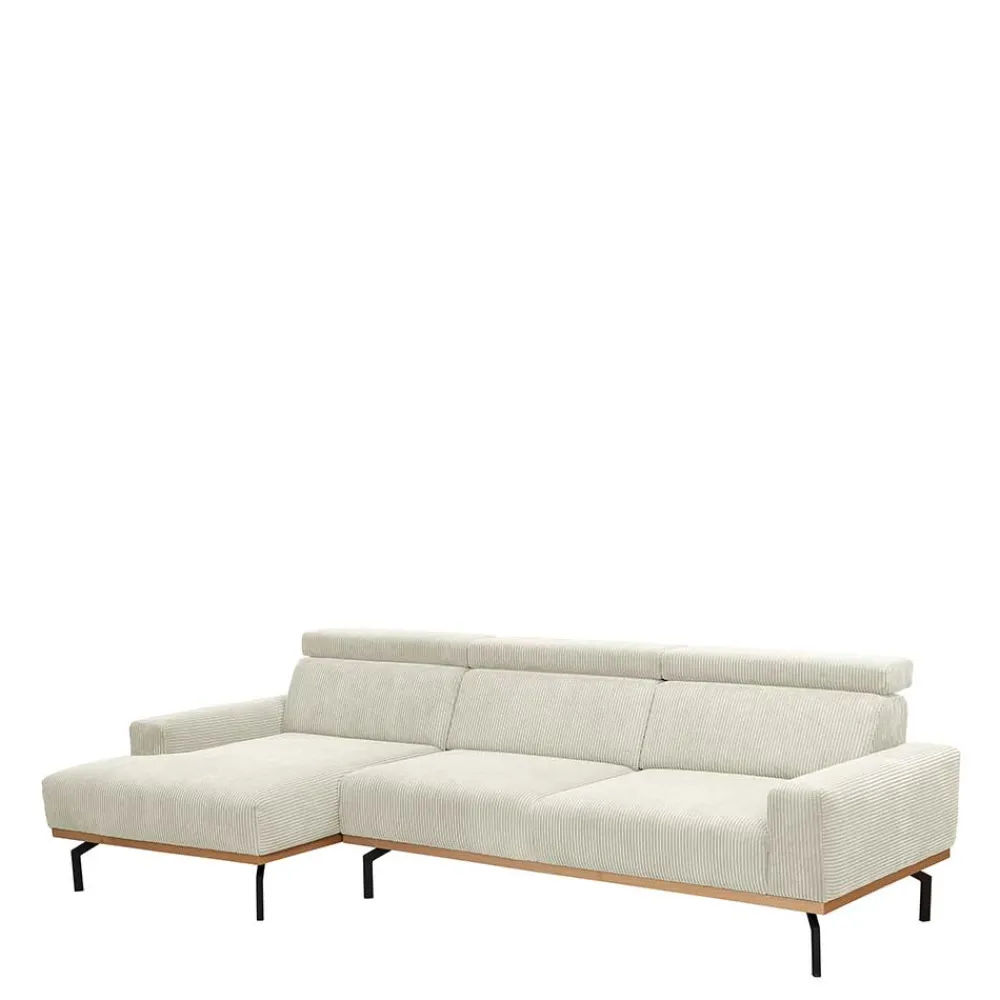 Wohnen Sofas<Modernes Ecksofa in Creme Cordbezug - Caldizza