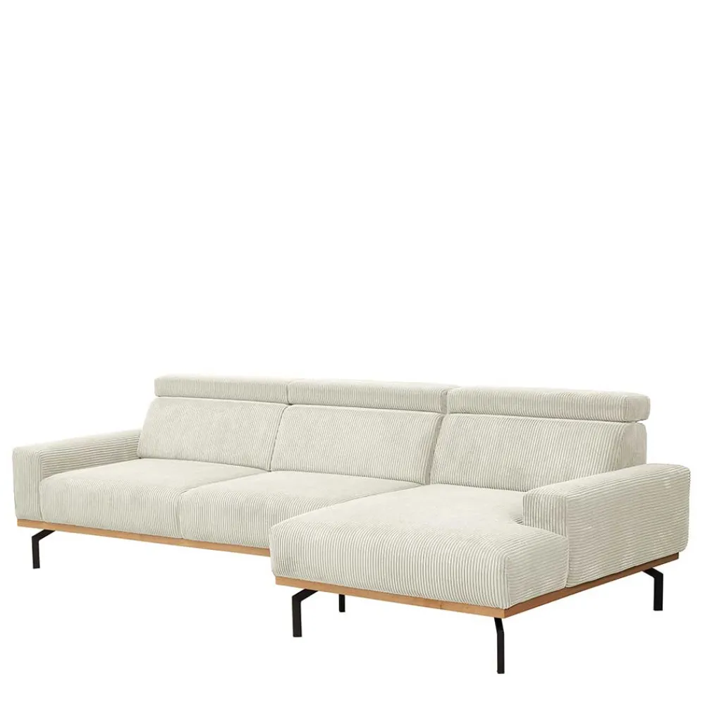 Wohnen Sofas<Modernes Ecksofa in Creme Cordbezug - Caldizza