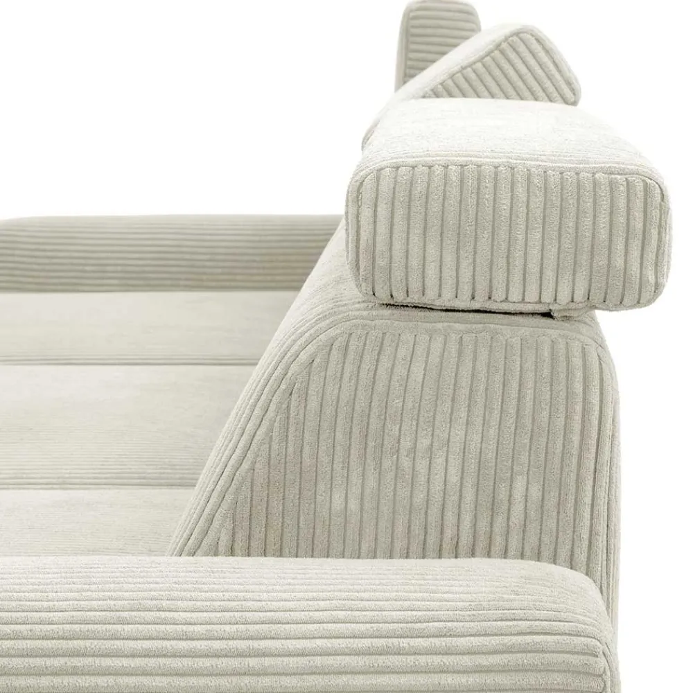 Wohnen Sofas<Modernes Ecksofa in Creme Cordbezug - Caldizza