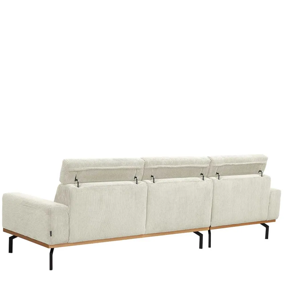 Wohnen Sofas<Modernes Ecksofa in Creme Cordbezug - Caldizza