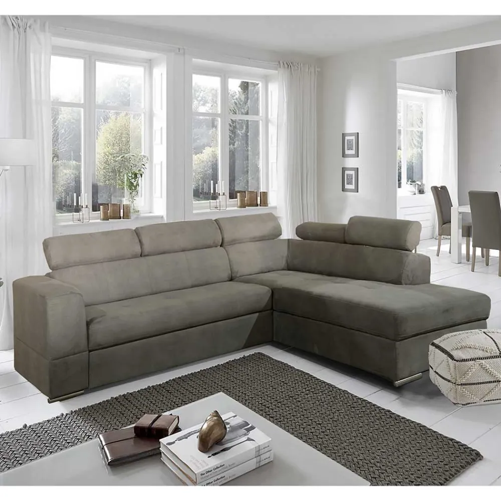 Wohnen Sofas<Modernes Ecksofa mit Schlaffunktion und Bettkasten - Janilea