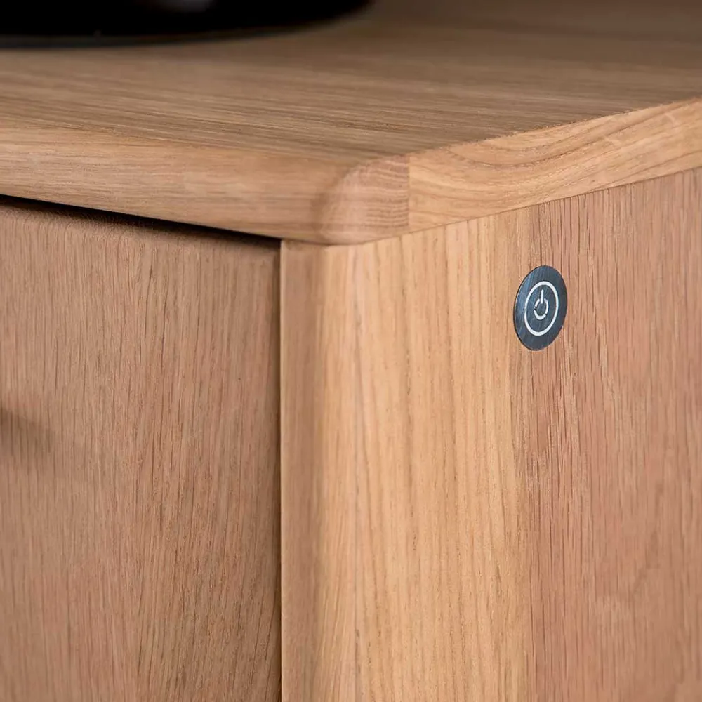 Wohnen Sideboards<Modernes Eiche Sideboard mit Glaseinsätzen - Assela