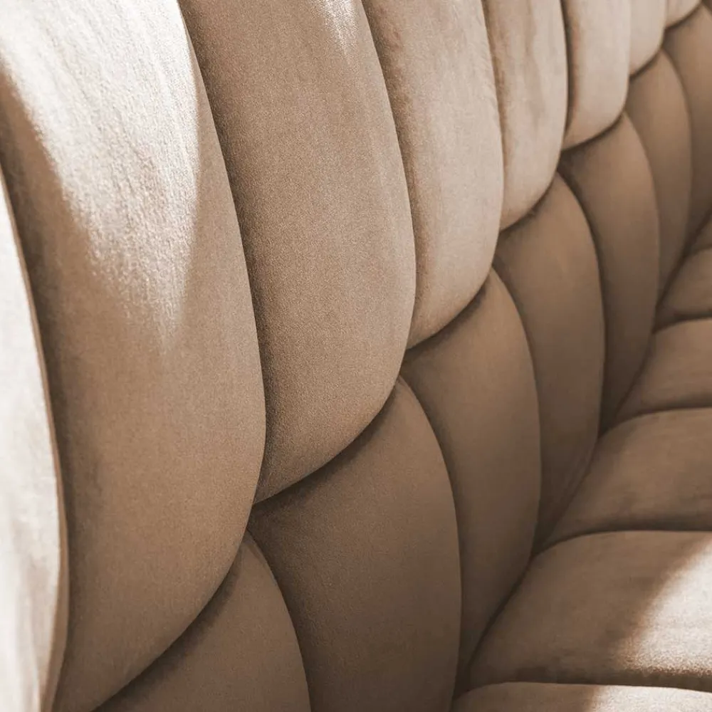 Wohnen Sitzbank<Modernes Esstisch Sofa in Beige Samt - Foxxy