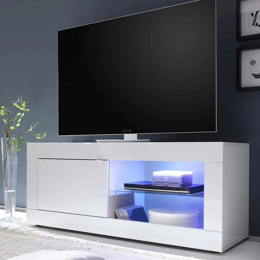 Wohnen Tv & Hifi-Möbel|Lowboards<Modernes Fernsehunterschrank in Weiß - Sogno
