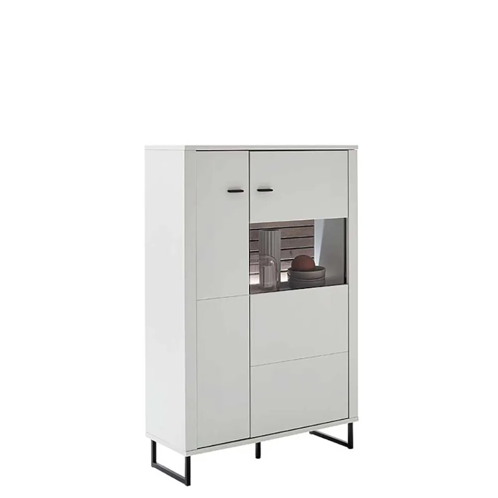 Wohnen Highboards|Vitrinen<Modernes Highboard mit Glaseinsatz - Varzino