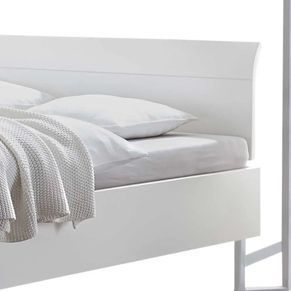 Wohnen Betten<Modernes Himmelbett in Weiß - River