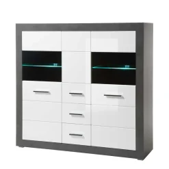 Wohnen Highboards<Modernes Hochglanz Highboard in Weiß - Istensa
