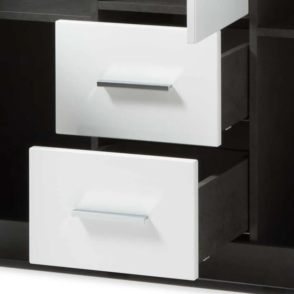 Wohnen Highboards<Modernes Hochglanz Highboard in Weiß - Istensa