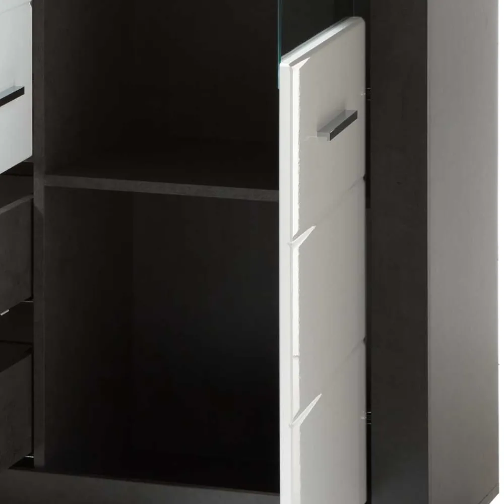 Wohnen Highboards<Modernes Hochglanz Highboard in Weiß - Istensa