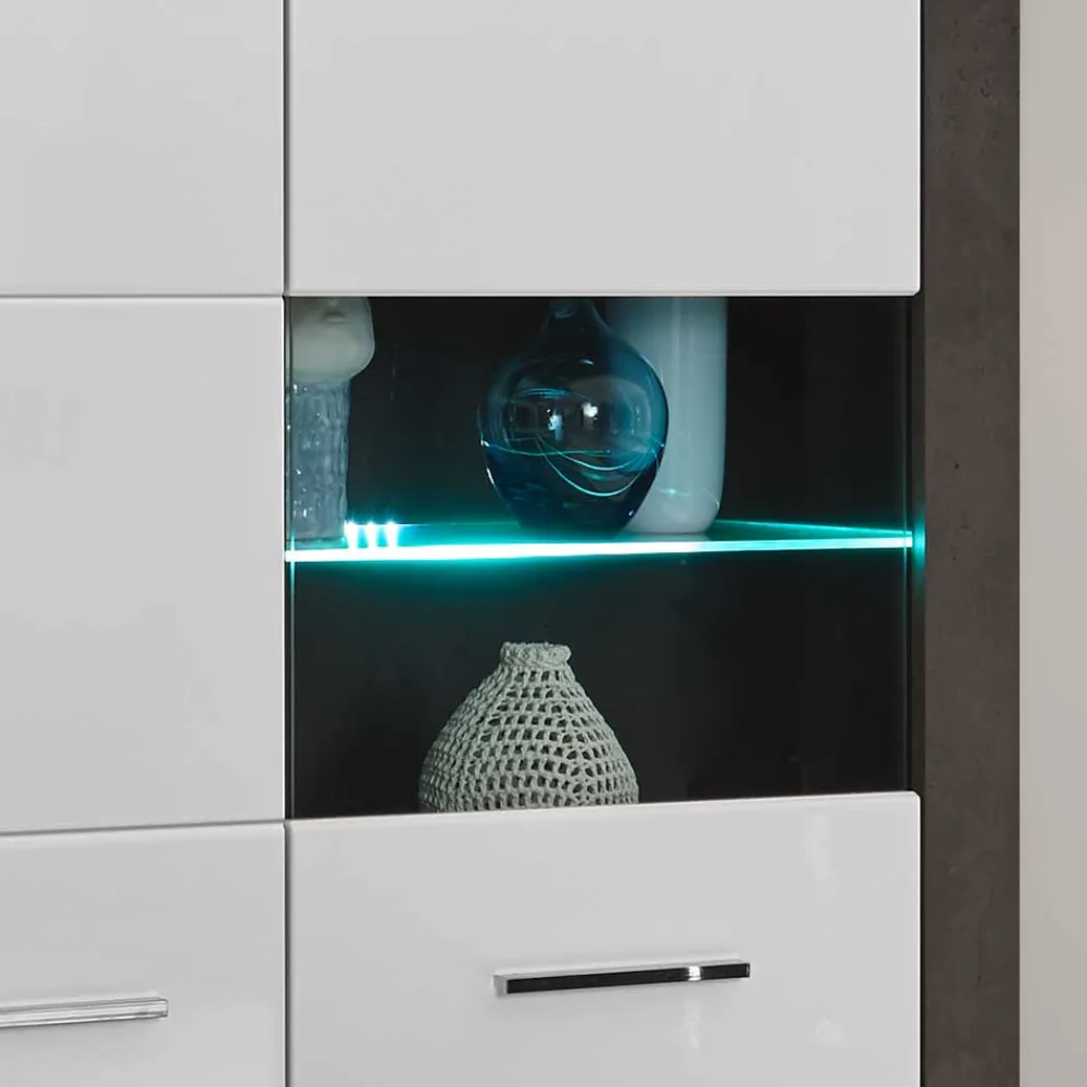 Wohnen Highboards<Modernes Hochglanz Highboard in Weiß - Istensa