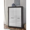 Wohnen Highboards<Modernes Hochglanz Highboard mit 2 Türen - Istensa I